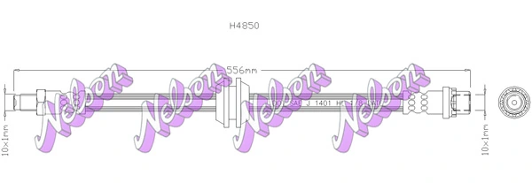KAWE fékcső - H4850 - TothCarparts