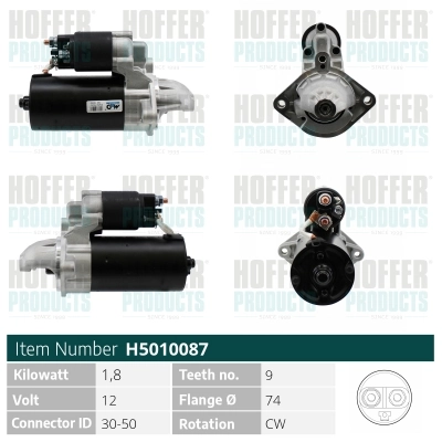 HOFFER önindító - H5010087 - TothCarparts