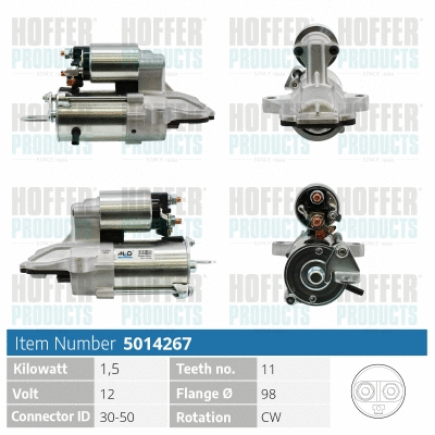 HOFFER önindító - H5014267 - TothCarparts