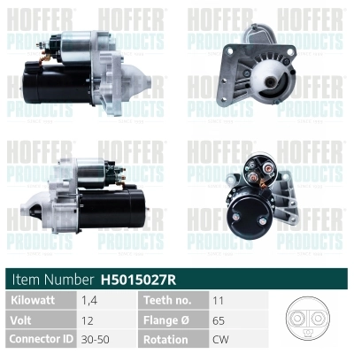 HOFFER önindító - H5015027R - TothCarparts