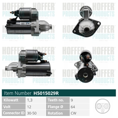 HOFFER önindító - H5015029R - TothCarparts