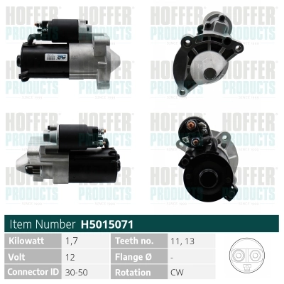 HOFFER önindító - H5015071 - TothCarparts