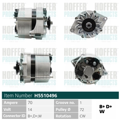 HOFFER generátor - H5510496 - TothCarparts
