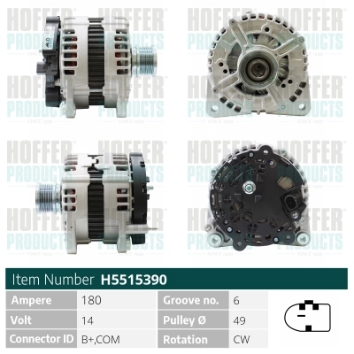 HOFFER generátor - H5515390 - TothCarparts