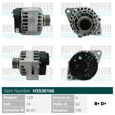 HOFFER generátor - H5530166 - TothCarparts
