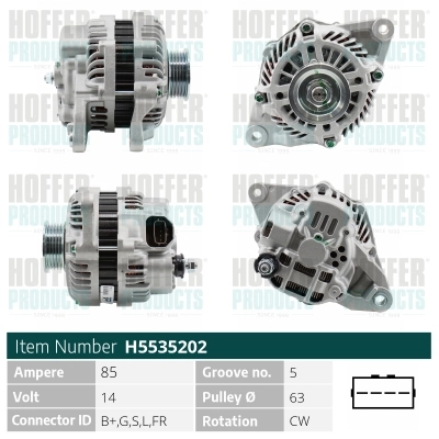 HOFFER generátor - H5535202 - TothCarparts