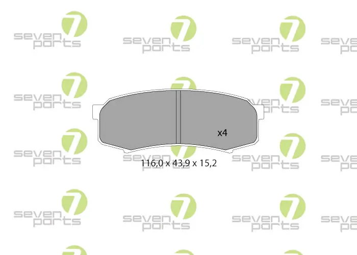 7 SEVEN PARTS fékbetétkészlet, tárcsafék - SVP24410 - TothCarparts