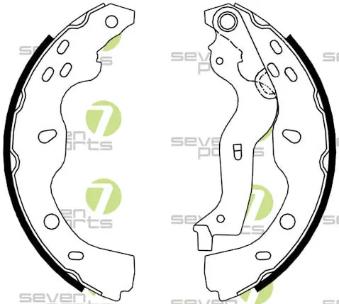 7 SEVEN PARTS fékpofakészlet - SVG10821 - TothCarparts