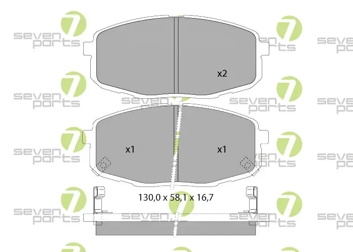 7 SEVEN PARTS fékbetétkészlet, tárcsafék - SVP23900 - TothCarparts