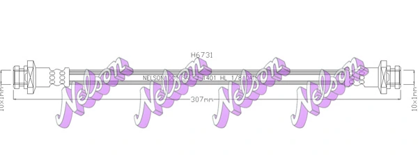 KAWE fékcső - H6731 - TothCarparts
