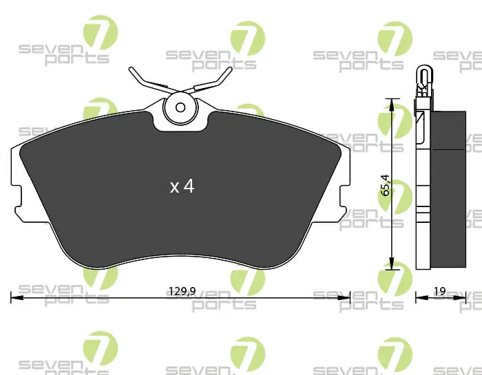 7 SEVEN PARTS fékbetétkészlet, tárcsafék - SVP15850 - TothCarparts