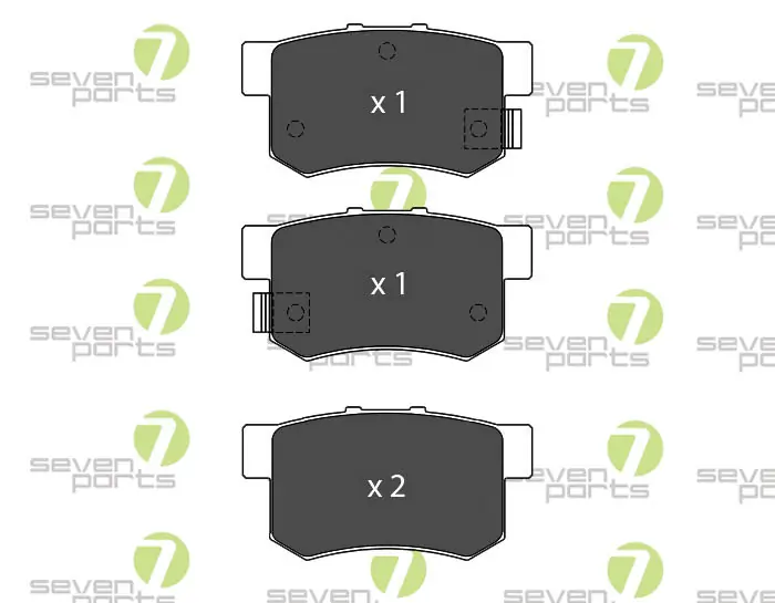 7 SEVEN PARTS fékbetétkészlet, tárcsafék - SVP21191 - TothCarparts