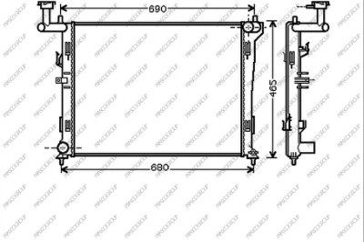 PRASCO hűtő, motorhűtés - HN040R001 - TothCarparts