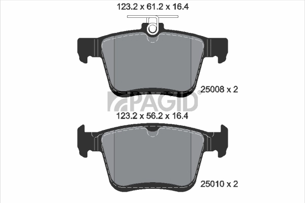PAGID fékbetétkészlet, tárcsafék - T1976N - TothCarparts