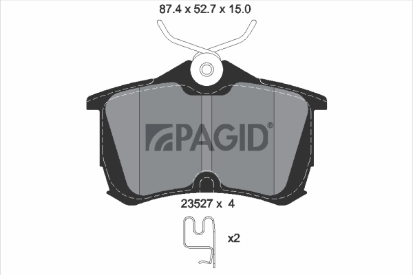 PAGID fékbetétkészlet, tárcsafék - T1255N - TothCarparts