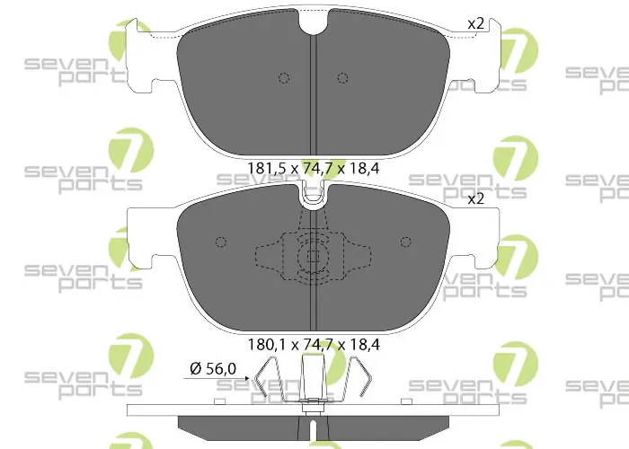 7 SEVEN PARTS fékbetétkészlet, tárcsafék - SVP29460 - TothCarparts
