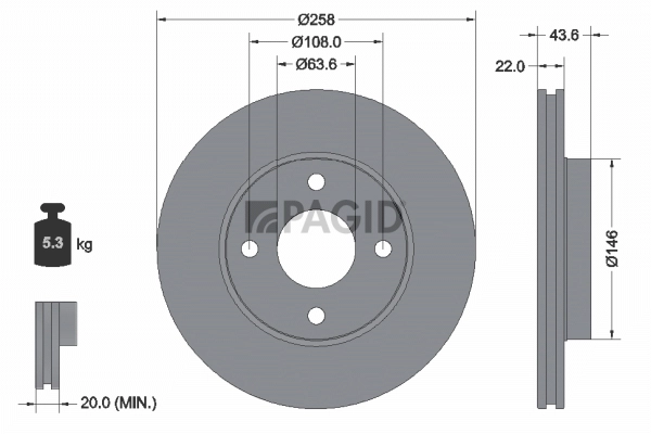 PAGID féktárcsa - 51040NC - TothCarparts