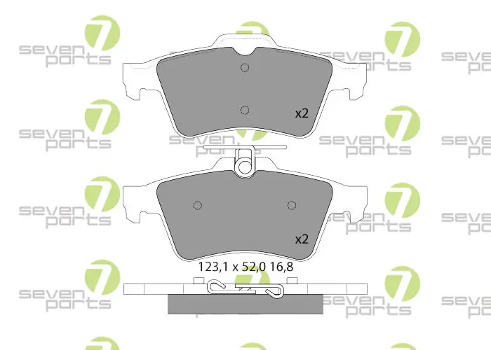 7 SEVEN PARTS fékbetétkészlet, tárcsafék - SVP23291 - TothCarparts