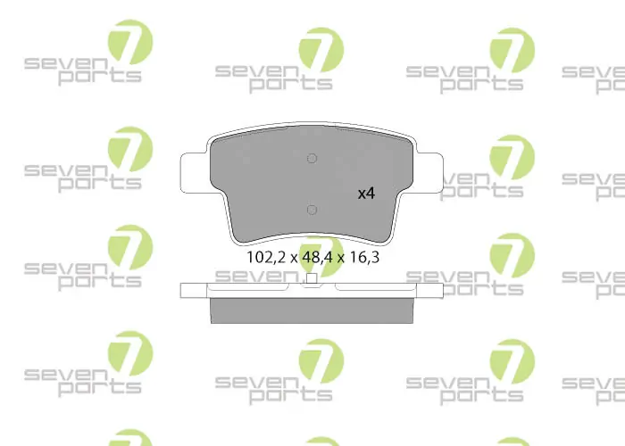 7 SEVEN PARTS fékbetétkészlet, tárcsafék - SVP24380 - TothCarparts