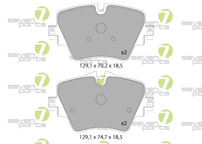 7 SEVEN PARTS fékbetétkészlet, tárcsafék - SVP28170 - TothCarparts