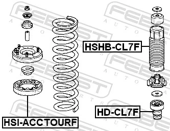 FEBEST rugótányér - HSI-ACCTOURF - TothCarparts
