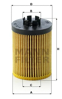 MANN-FILTER olajszűrő - HU 712/8 x - TothCarparts