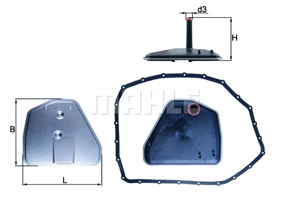 KNECHT hidraulikus szűrő, automatikus váltó - HX 164D - TothCarparts
