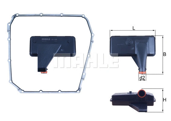 MAHLE hidraulikus szűrő, automatikus váltó - HX 185D - TothCarparts