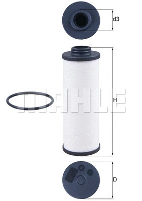 MAHLE hidraulikus szűrő, automatikus váltó - HX 186D - TothCarparts