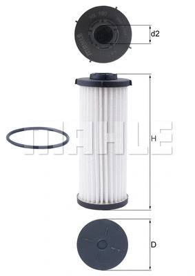 MAHLE hidraulikus szűrő, automatikus váltó - HX 190D - TothCarparts