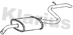 KLARIUS hátsó hangtompító - HY229E - TothCarparts