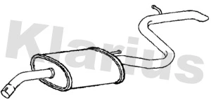 KLARIUS hátsó hangtompító - HY245G - TothCarparts