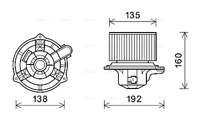 AVA Clever Choice Utastér-ventilátor - HY8553 - TothCarparts