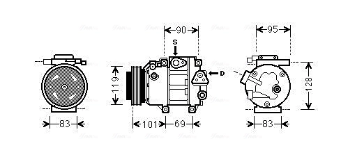 AVA Clever Choice kompresszor, klíma - HYAK237 - TothCarparts