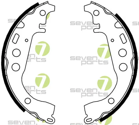 7 SEVEN PARTS fékpofakészlet - SVG10744 - TothCarparts