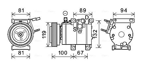 AVA Clever Choice kompresszor, klíma - HYK341 - TothCarparts