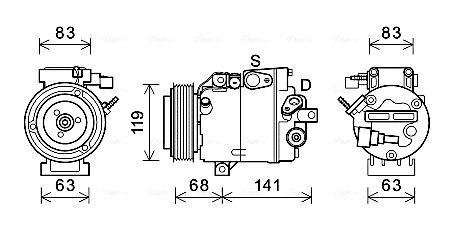 AVA Clever Choice kompresszor, klíma - HYK342 - TothCarparts
