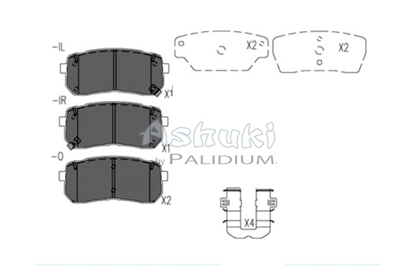 ASHUKI by Palidium fékbetétkészlet, tárcsafék - I043-25 - TothCarparts