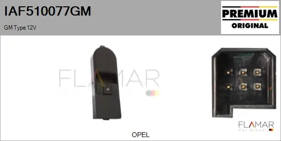FLAMAR kapcsoló, ablakemelő - IAF510077GM - TothCarparts