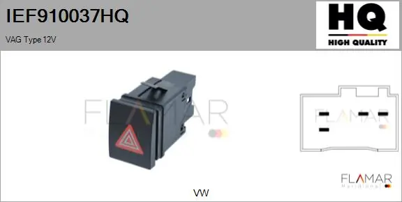 FLAMAR vészvillogó kapcsoló - IEF910037HQ - TothCarparts