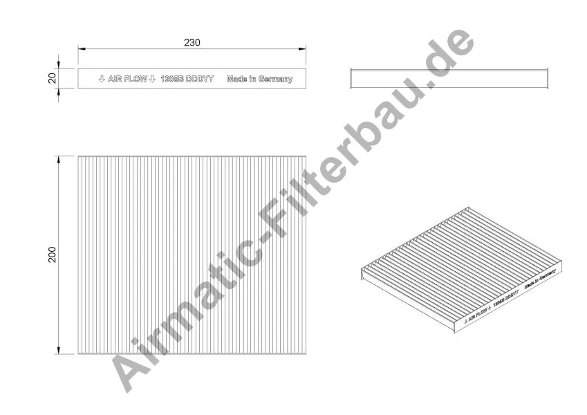 AIRMATIC Filterbau szűrő, utastér levegő - IF1205B - TothCarparts