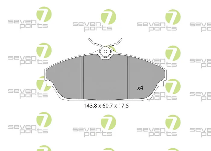 7 SEVEN PARTS fékbetétkészlet, tárcsafék - SVP25540 - TothCarparts