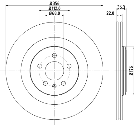 MINTEX féktárcsa - MDC82768C - TothCarparts