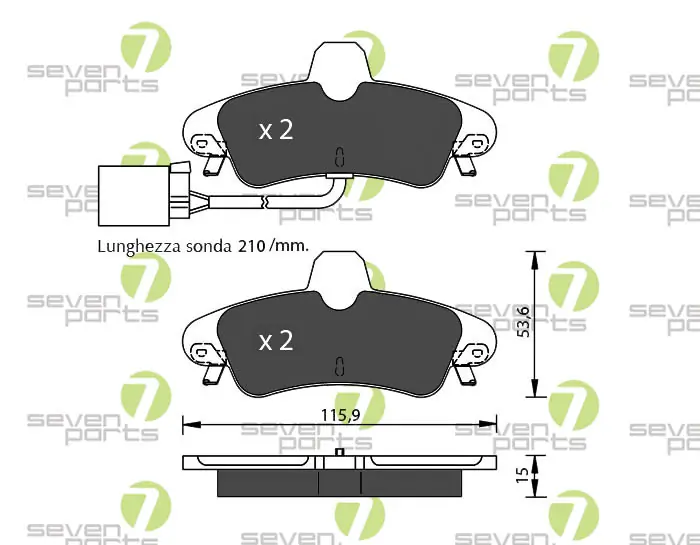 7 SEVEN PARTS fékbetétkészlet, tárcsafék - SVP20881 - TothCarparts