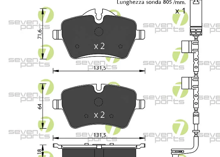 7 SEVEN PARTS fékbetétkészlet, tárcsafék - SVP29200 - TothCarparts