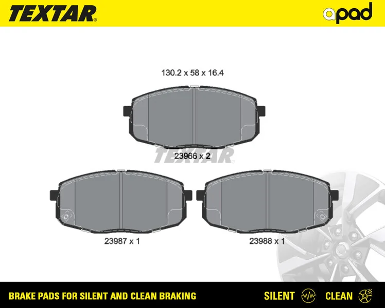 TEXTAR fékbetétkészlet, tárcsafék - 2396601SC - TothCarparts
