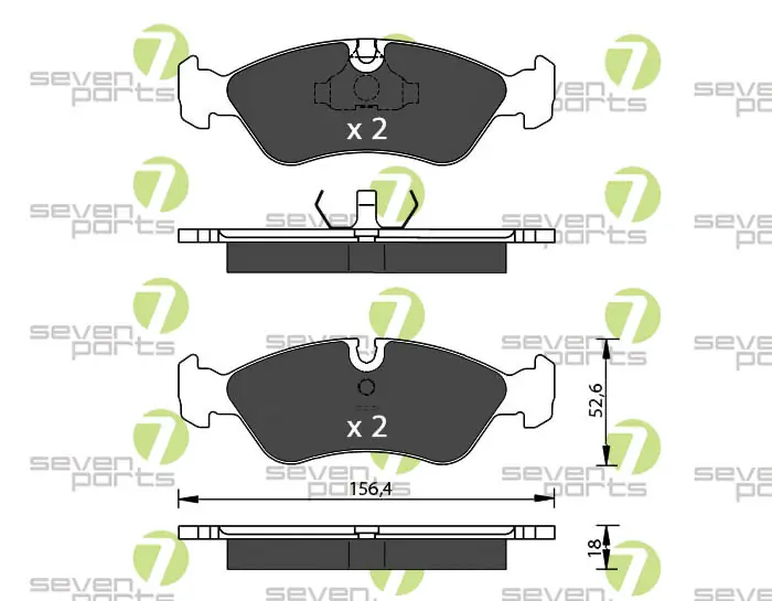 7 SEVEN PARTS fékbetétkészlet, tárcsafék - SVP18270 - TothCarparts