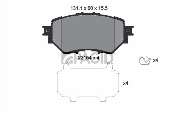 PAGID fékbetétkészlet, tárcsafék - T2701N - TothCarparts