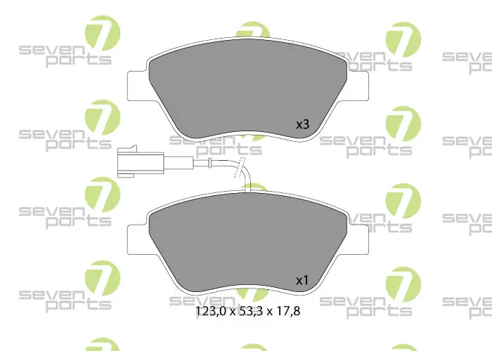 7 SEVEN PARTS fékbetétkészlet, tárcsafék - SVP21050 - TothCarparts
