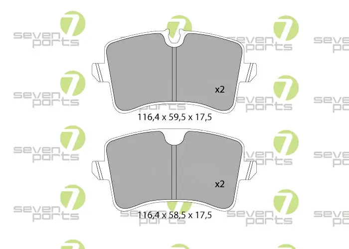 7 SEVEN PARTS fékbetétkészlet, tárcsafék - SVP27400 - TothCarparts